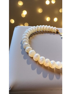 Mavera Inci Bileklik 6 mm Krem