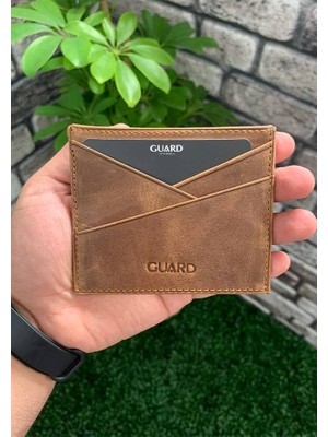 Guard Antik Taba Hakiki Deri Kartlık