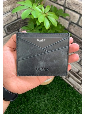 Guard Antik Siyah Deri Kartlık