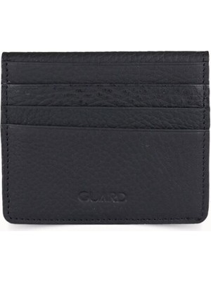 Guard Siyah Patlı Tasarım Deri Kartlık