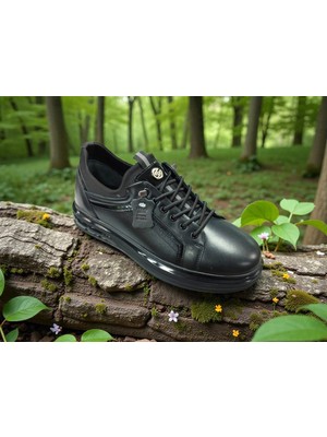 Daniel Ruffo Z-9910 Hakiki Deri Ortopedik Lastikli Kaymaz Şık Erkek Günlük Ayakkabı