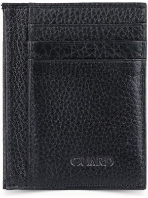 Guard Siyah Parlak Deri Kartlık