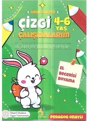 Okul Öncesi Çizgi Çalışmaları ve El Becerisi Boyama, 4-6 Yaş Çocuklar Için Gelişim Aktiviteleri