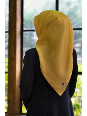 Vissona Kadın Twill Ipek Eşarp Exclusive Gold-12