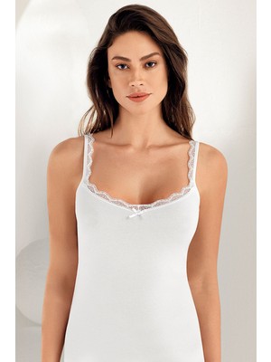 Şahinler Kadın Likralı Ip Askılı Dantel Işlemeli Atlet 1056