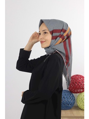 İpekseli Kadın Bordo Violla Rayon Eşarp 10666