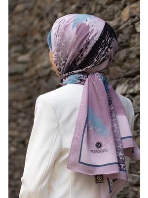 Vissona Kadın Lüks Medine Ipeği Şal Pudra - Petrol Yeşili