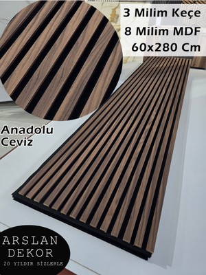 60X280  Akustik | Keçe Kaplamalı Mdf | Modern Duvar Paneli