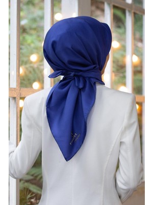 Vissona Kadın Twill Ipek Eşarp Exclusive Parliament Mavi