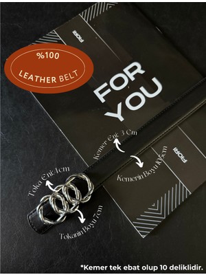 Fiori Hakiki Bombeli Deri Birleşik Halka Tokalı Kadın Pantolon Kemeri, Ceket Kemeri, Elbise Kemeri