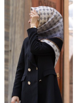 Vissona Tivil Ipek Eşarp 51333 - 3 - 0003 - 0001 Siyah Karışık Desen