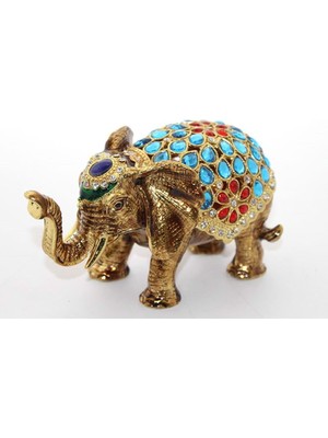 Costurera Taşlı Tekli Fil Figürü