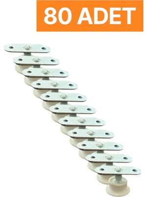 Homdep Masa Sandalye Dolap Sehpa Ayarlanabilir Yükseltme Ayağı M8 Beyaz Rotil Ayak 80 Adet