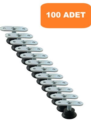 Homdep Masa Sandalye Dolap Sehpa Ayarlanabilir Yükseltme Ayağı M8 Siyah Rotil Ayak 100 Adet