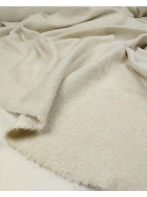 Kumaş Parça Krem Bej Arası Renkte Kaşkorse Örme Kumaş (En 160 cm x Boy 250 Cm)