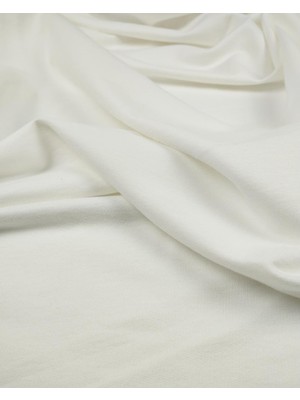 Kumaş Parça Ekru Renkte Iki Ip Penye Kumaş En: 185 cm