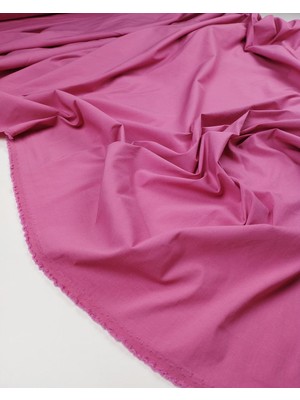 Kumaş Parça Şeker Pembesi Renkte Pamuklu Dokuma En: 140 cm