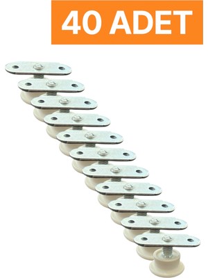 Homdep Masa Sandalye Dolap Sehpa Ayarlanabilir Yükseltme Ayağı M8 Beyaz Rotil Ayak 40 Adet