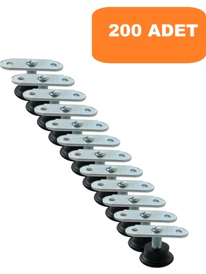 Homdep Masa Sandalye Dolap Sehpa Ayarlanabilir Yükseltme Ayağı M8 Siyah Rotil Ayak 200 Adet