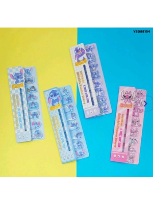 Cg Kids Stitch Sticker Yapışkan Ayraç ve Işaretleyici Post-It ( Ister 1 Adet Ister 2 Adet Isterseniz 3 Adet Satın Alabilirsiniz )