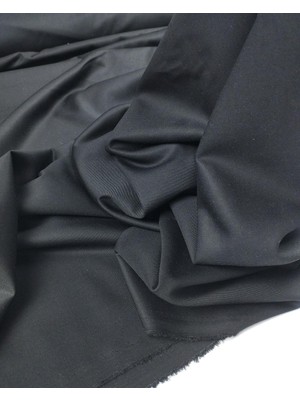 Kumaş Parça Siyah Renkte Etek Ceketlik Gabardin Kumaş (En 150 cm x Boy 285 Cm)