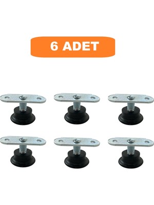 Homdep Masa Sandalye Dolap Sehpa Ayarlanabilir Yükseltme Ayağı M8 Siyah Rotil Ayak 6 Adet