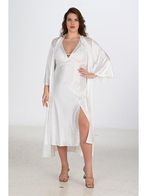 2li Ekru Sabahlık Takımı Bigsize 6224