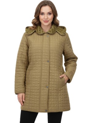 Baglan Kadın Kapitone Kapüşonlu Içi Peluş Mont BGL-ST05025