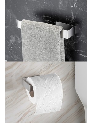 Paslanmaz Çelik Tuvalet ve Banyo Havluluk Seti, Şık ve Dayanıklı