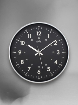 UltraMint Modern 30 cm Gri Kadran Sessiz Akar Duvar Saati