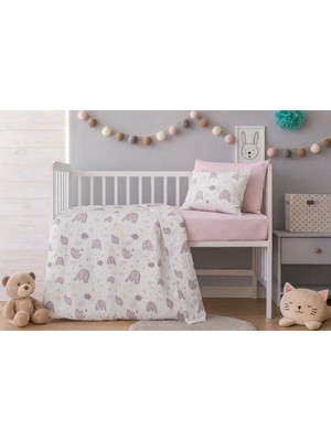 Vionetta Ranforce %100 Pamuk Bebek Nevresim Takımı Lastikli Çarşaf 120X150 2 Yastık