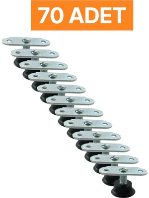 Homdep Masa Sandalye Dolap Sehpa Ayarlanabilir Yükseltme Ayağı M8 Siyah Rotil Ayak 70 Adet