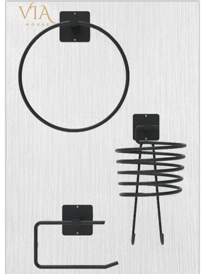 Yapışkanlı Siyah Fön Makinesi ve Havluluk Seti, Pratik Kullanım