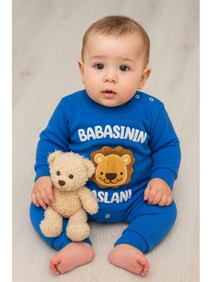 Aki Moda Kids Erkek Bebek Babasının Aslani Uzun Kollu Yenidoğan Kıyafet