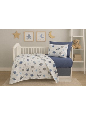 Vionetta Ranforce %100 Pamuk Bebek Nevresim Takımı Lastikli Çarşaf 120X150 2 Yastık