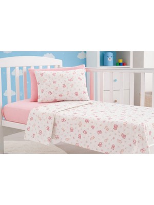 Vionetta Ranforce %100 Pamuk Bebek Nevresim Takımı Lastikli Çarşaf 120X150 2 Yastık