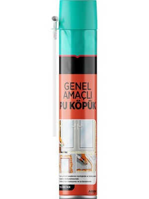 Primeaks Pipetli Pu Köpük | Pratik Montaj Köpüğü | Kapı Pencere Dolgu & YALITIM750ML/600GR