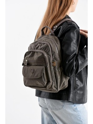 Baginn Kadın Sırt Çantası Günlük Kullanıma Uygun 32*25 cm Klinkır Kumaş Çok Cepli Hafif Su Itici Kumaş