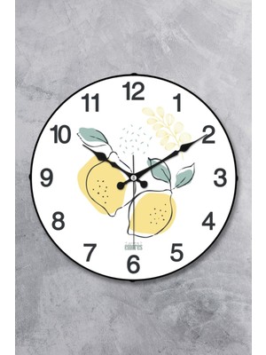 UltraNova 25 cm Şeffaf Dekoratif Plastik Cam Bombeli Mutfak Duvar Saati