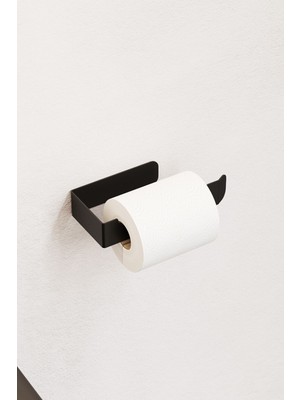 Paslanmaz Çelik Mat Siyah Tuvalet Kağıdı Askısı, Pratik ve Şık Tasarım