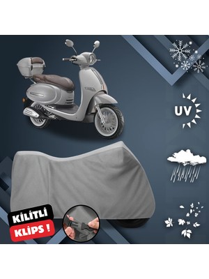 ULTRASHOP Arora Ar 50 Cappuccino   Motosiklet Branda Su Geçirmez Motor Branda