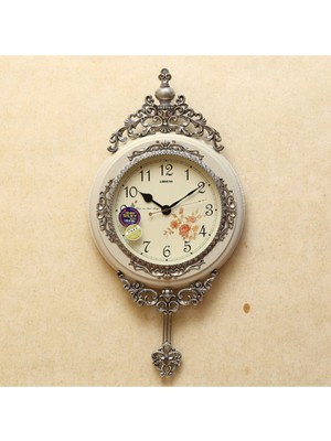 UltraMint Lişheng Sarkaçlı Krem, Eskitme Gümüş, Beyaz, Şık ve Zarif Tasarım