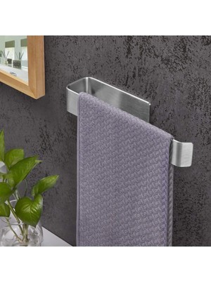 Paslanmaz Çelik Havluluk, Yapışkanlı Banyo Askısı, Pratik ve Şık Tasarım