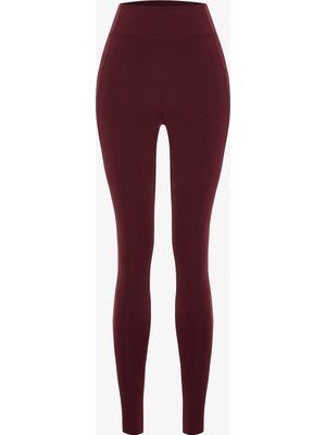 Penti Bordo Stretch-360 Orta Destek Yüksek Bel Core Flow Tayt