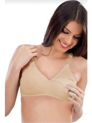 TrentCo Penye Pamuklu Emzirme Sütyeni Ten