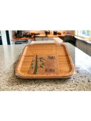 TrentCo Bambu Kare Tabak 20 * 20 * 1.5 cm ROYALEKS-KR2020