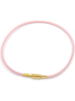 TrentCo Çelik Hasır Ip Bileklik - Pembe