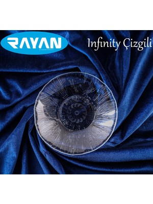 TrentCo Güneş Yıldız Gül Model 6'lı Cam Tabak ROYALEKS-G-403