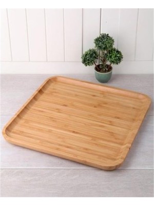 TrentCo Bambu Kare Sunum Tabağı 30CM ROYALEKS-KR3030