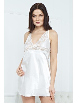 TrentCo Kadın Şık Saten Gecelik Takım 3527 - Royaleks